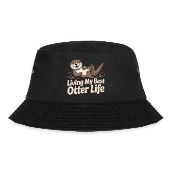 Living My Best Otter Life – Otter - Bucket Hat - black - Front - Lela (165cm)