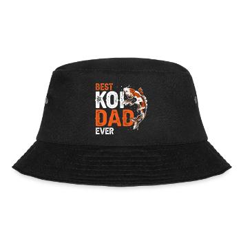 Best Koi Dad Ever Funny Koi Fish Father Pride - Bucket Hat - Schwarz - Vorne - Lela (165cm)