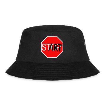 Start Sign Graffiti Stop Sign - Bucket Hat - black - Front - Lela (165cm)