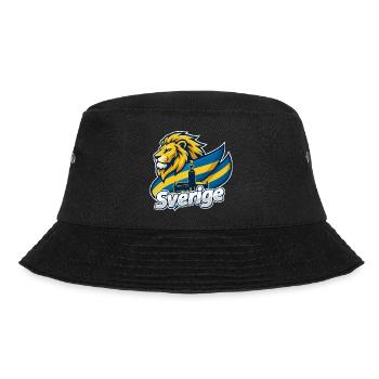 Schwedische Löwenflagge - Bucket Hat - Schwarz - Vorne - Lela (165cm)