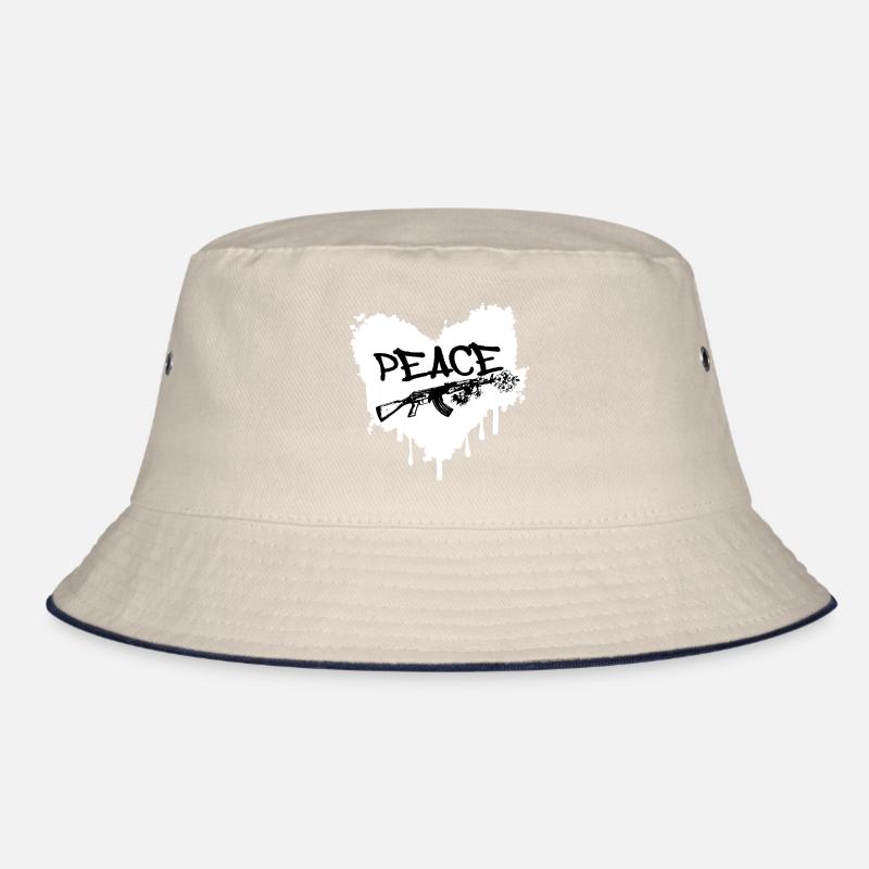 Frieden Gewehr Blüten Graffiti Bucket Hat