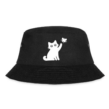 Cat Cute - Bucket Hat - black - Front - Lela (165cm)