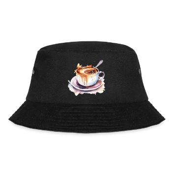 Coffee Watercolor Mug Splash - Bucket Hat - black - Front - Lela (165cm)