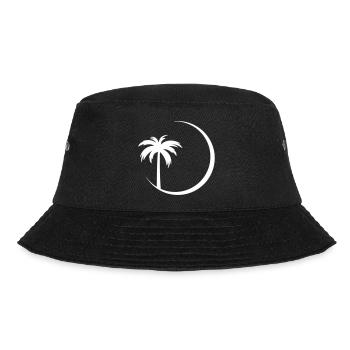Palm tree in circle silhouette - Bucket Hat - black - Front - Lela (165cm)