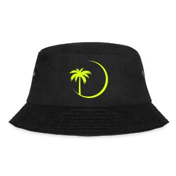 Neon palm tree in a circle - Bucket Hat - black - Front - Lela (165cm)