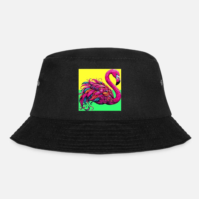 flamingo - Bucket Hat - black