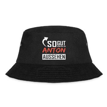 So gut kann nur ein Anton aussehen - Bucket Hat - Schwarz - Vorne - Lela (165cm)