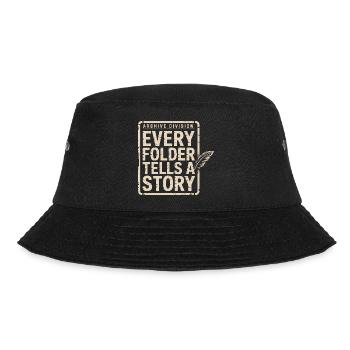 Every Folder Tells a Story - Bucket Hat - black - Front - Lela (165cm)