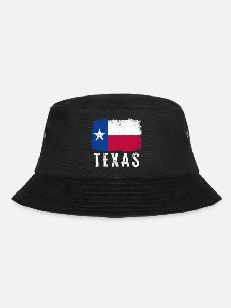 Texas State Flag gezeichnet Vintage Texas, USA - Bucket Hat - Schwarz