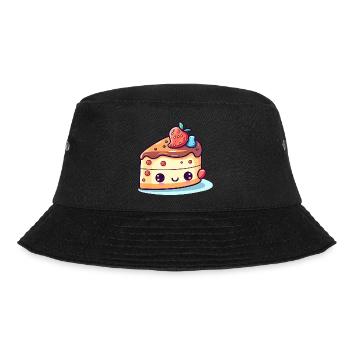 Kawaii cake with fruits - Bucket Hat - black - Front - Lela (165cm)