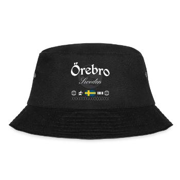 Örebro Schweden Streetwear Reise Souvenir - Bucket Hat - Schwarz - Vorne - Lela (165cm)