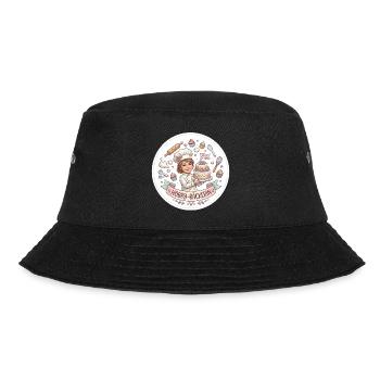 Hobbybäckerin mit Kuchenzauber - Bucket Hat - Schwarz - Vorne - Lela (165cm)