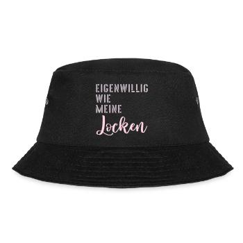 Haare Locken Eigenwillig - Bucket Hat - Schwarz - Vorne - Lela (165cm)