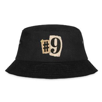 Zahl Neun Collage Typografie - Bucket Hat - Schwarz - Vorne - Lela (165cm)