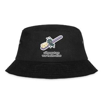 zähneputzen war heute alles – Ameise Meme - Bucket Hat - Schwarz - Vorne