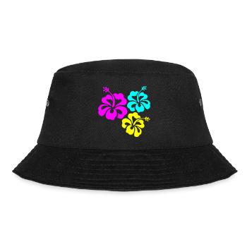 Hibiskus Hibiskusblüte - Bucket Hat - Schwarz - Vorne - Lela (165cm)