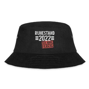 Ruhestand 2022 Rentner Spruch Geschenk - Bucket Hat - Schwarz - Vorne - Lela (165cm)