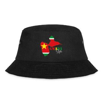 Map Flag Guadeloupe Gwada Style - Bucket Hat - black - Front - Lela (165cm)