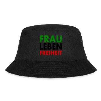 Frau leben freiheit - Bucket Hat - Schwarz - Vorne - Lela (165cm)