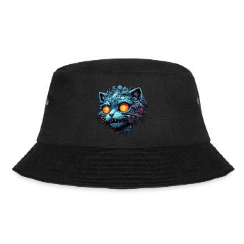 Cool Cat / Funny / Animal / Pet / Crazy - Bucket Hat - black - Front - Lela (165cm)