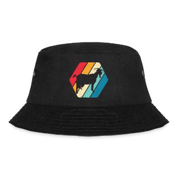Goat Goat Buck Aries Animal Nature Retro - Bucket Hat - black - Front - Lela (165cm)