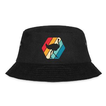Ostrich Bird Ostrich Bird Africa Retro - Bucket Hat - black - Front - Lela (165cm)