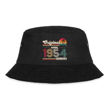 70. Geburtstag Mann Original April Jahrgang 1954 - Bucket Hat - Schwarz - Vorne - Lela (165cm)
