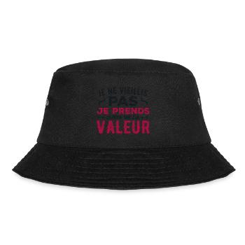 Ich werde nicht alt, ich steigere nur an Wert - Bucket Hat - Schwarz - Vorne - Lela (165cm)