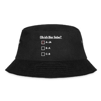 Bier JGA Bierliebhaber Lustige Party Pils Alkohol - Bucket Hat - Schwarz - Vorne - Lela (165cm)