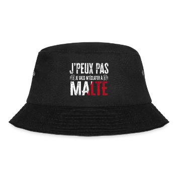 Je peux pas je vais m'éclater à Malte humour Malta - Bob - noir - Devant - Lela (165cm)