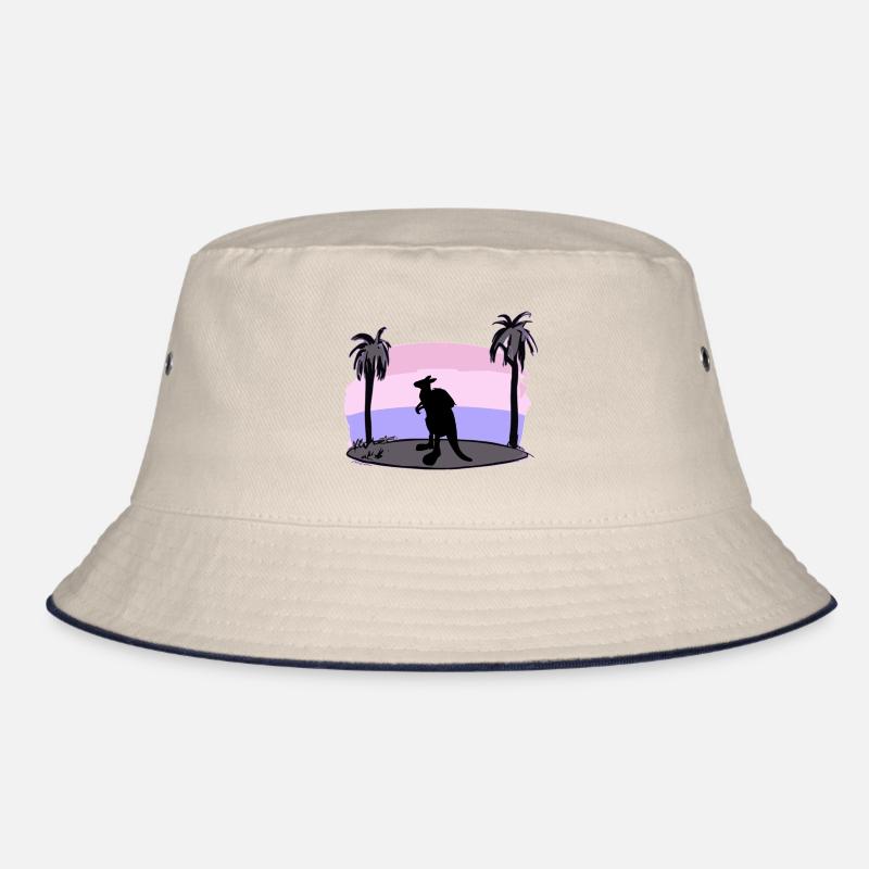 Känguru mit Rucksack und Schuhe Bucket Hat