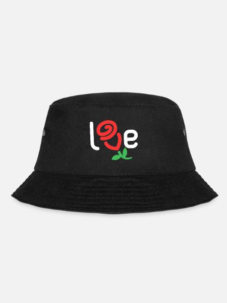 Love - Bucket Hat - Schwarz