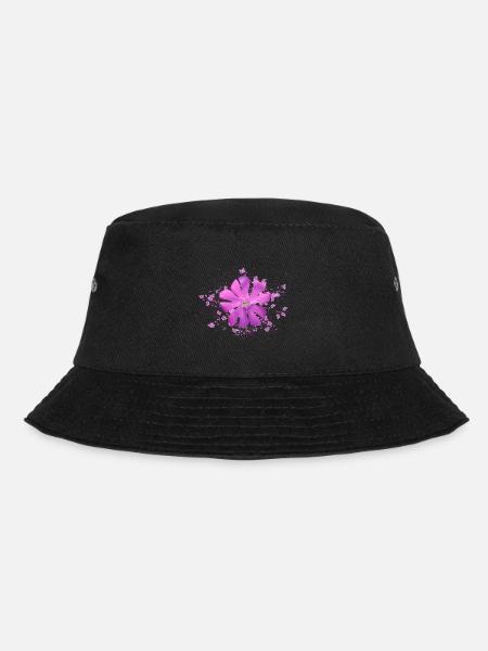 rosa Blüte rosa Blume - Bucket Hat - Schwarz