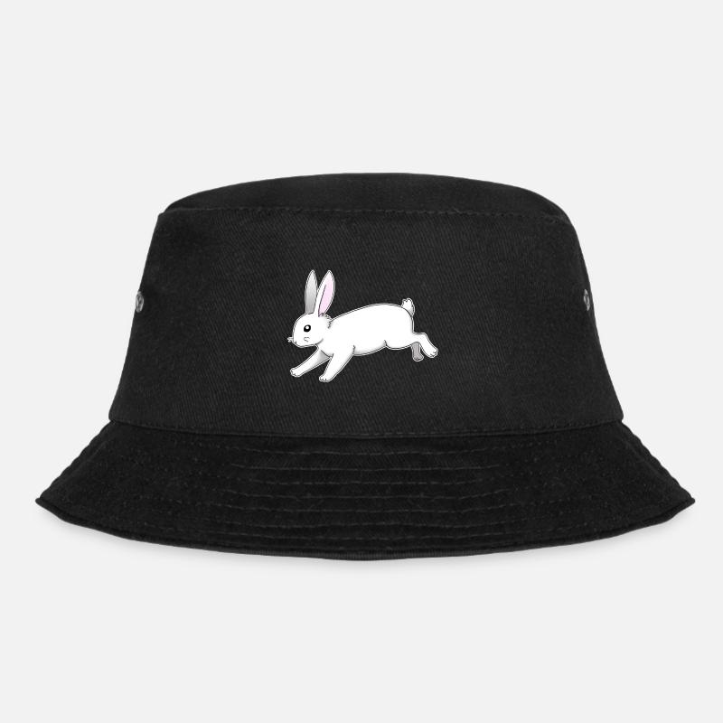 weißer Hase - Bucket Hat - Schwarz