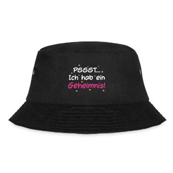 Psssst Ich Habe Ein Geheimnis Nachwuchs Schwanger - Bucket Hat - Schwarz - Vorne - Lela (165cm)