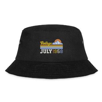 66th Birthday Original July 1958 Born 1958 - Bucket Hat - black - Front - Lela (165cm)