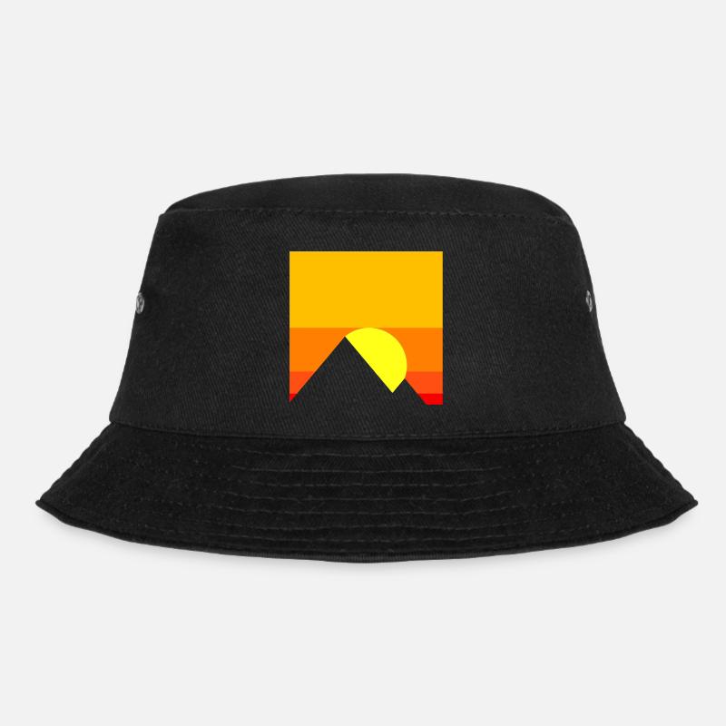 Sonnenuntergang - Bucket Hat - Schwarz
