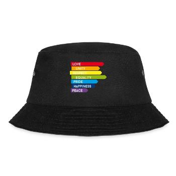 gay pride csd rainbow homo parade proud before lol - Bucket Hat - black - Front - Lela (165cm)