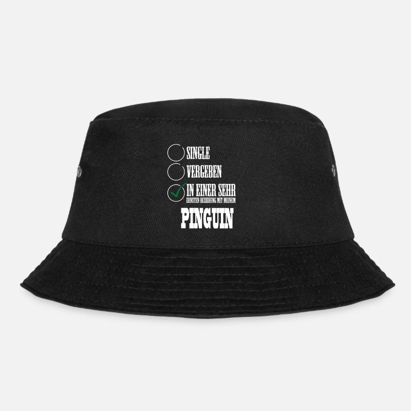 In einer Beziehung mit meinem Pinguin - Bucket Hat - Schwarz