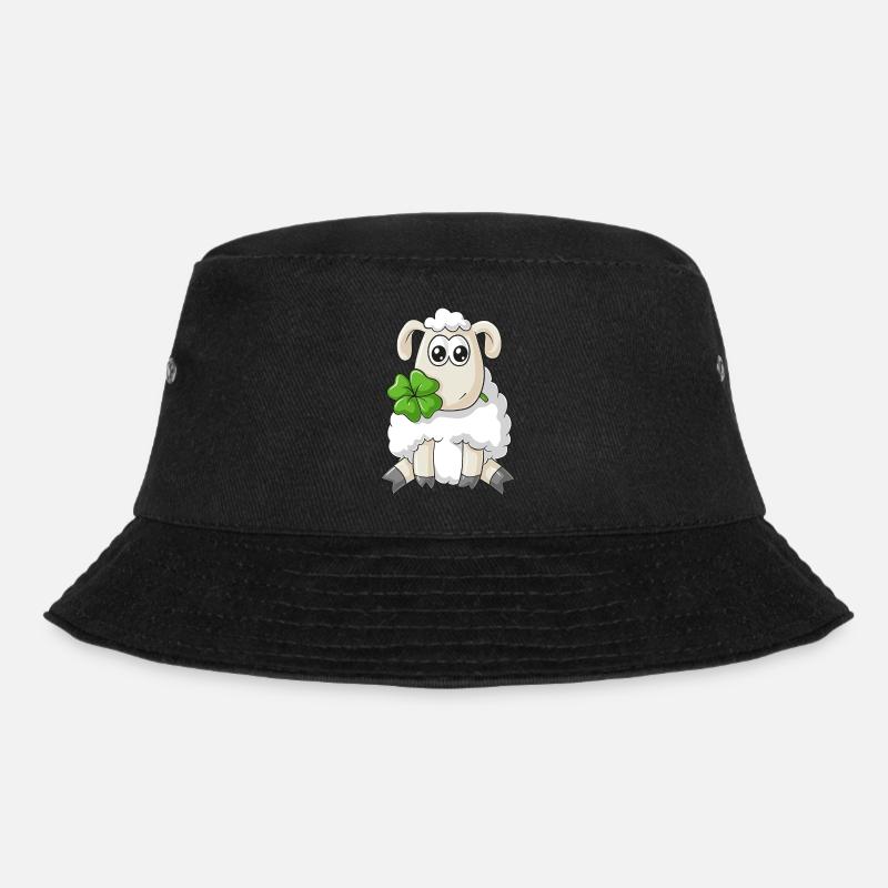 Glücks Comic Schaf - Bucket Hat - Schwarz