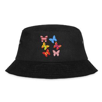 Schmetterlinge - Bucket Hat - Schwarz - Vorne - Lela (165cm)