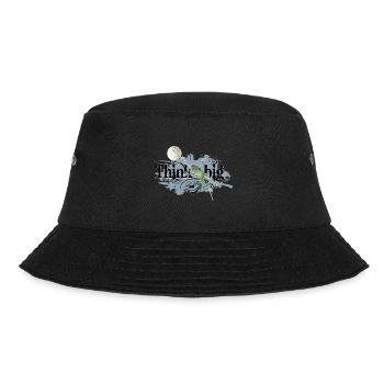 shirt motif frog moon positive think big blue-gray - Bucket Hat - black - Front - Lela (165cm)