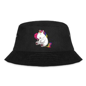 Lolli Einhorn Comic - Bucket Hat - Schwarz - Vorne - Lela (165cm)