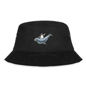 shirt motiv pinguin seelöwe surfen nordic surfing - Bucket Hat - Schwarz - Vorne - Lela (165cm)