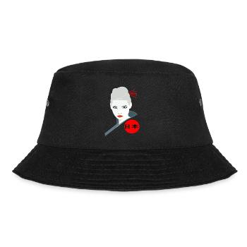 Japan Japanese woman angry Ninja fighter Asian girl - Bucket Hat - black - Front - Lela (165cm)