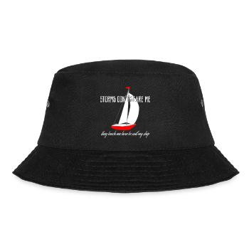 Sailing sailboat skipper storm boat yacht captain - Bucket Hat - black - Front - Lela (165cm)