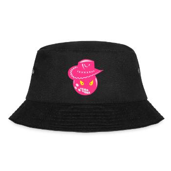 bowling cowboy hat face cartoon - Bucket Hat - black - Front - Lela (165cm)