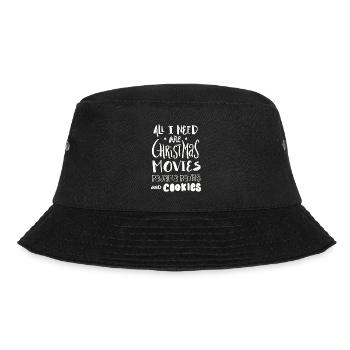 Filme Kekse Schlafanzug Weihnachten Geschenk X-MAS - Bucket Hat - Schwarz - Vorne - Lela (165cm)