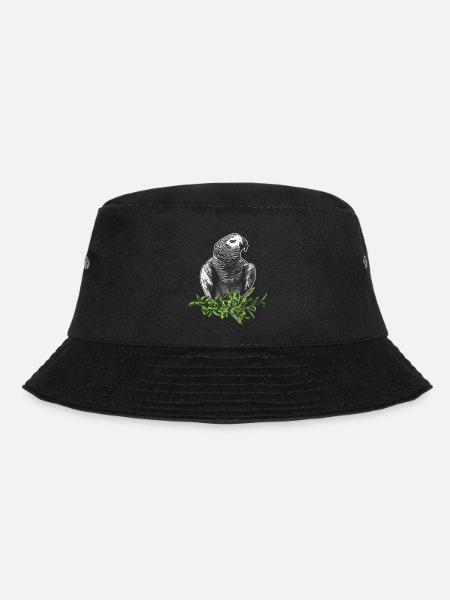 Graupapagei - Bucket Hat - black