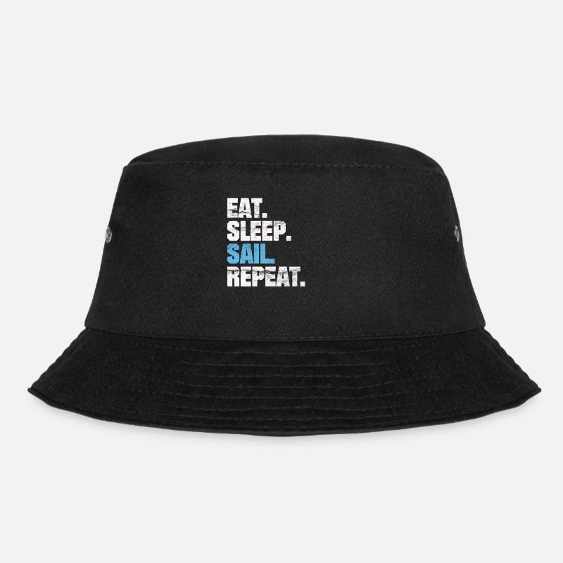SEAMAN FUNNY SAILOR EAT SLEEP VOILE REPEAT CADEAUX - Bob - noir